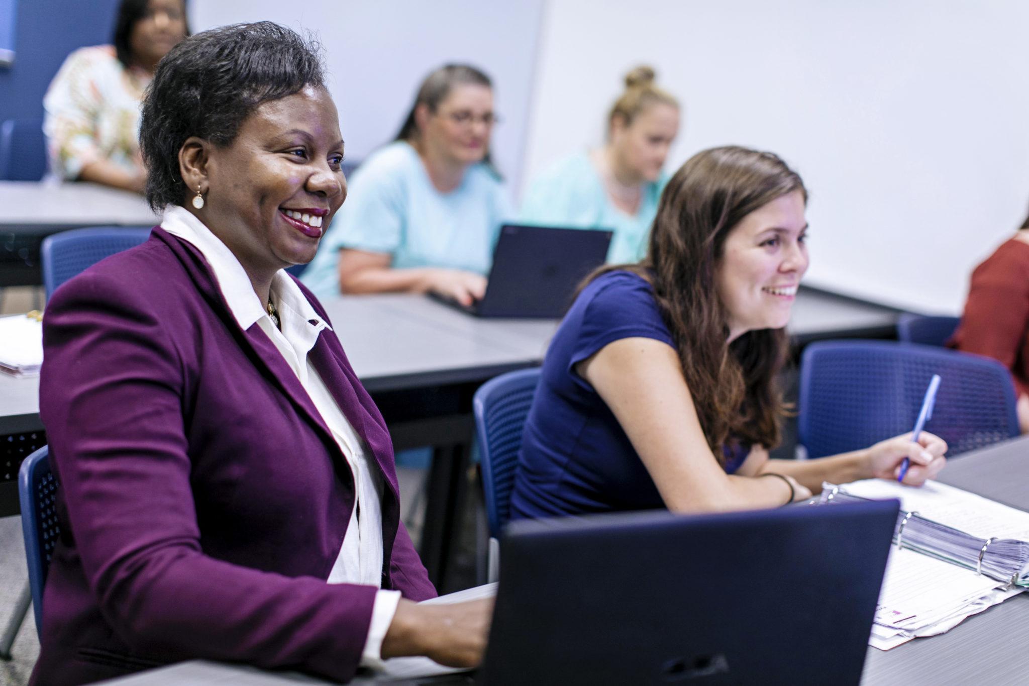 Two Students in a Coker classroom (decorative)